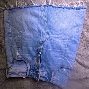 Old navy mini denim skirt with ripped ends